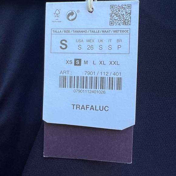 ZARA Trafaluc Collection Navy Romper Women’s Small NWT NEW - Picture 9 of 15